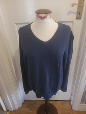 Mens TU size Large Navy Pure Cotton Long Sleeved Pullover Jumper
