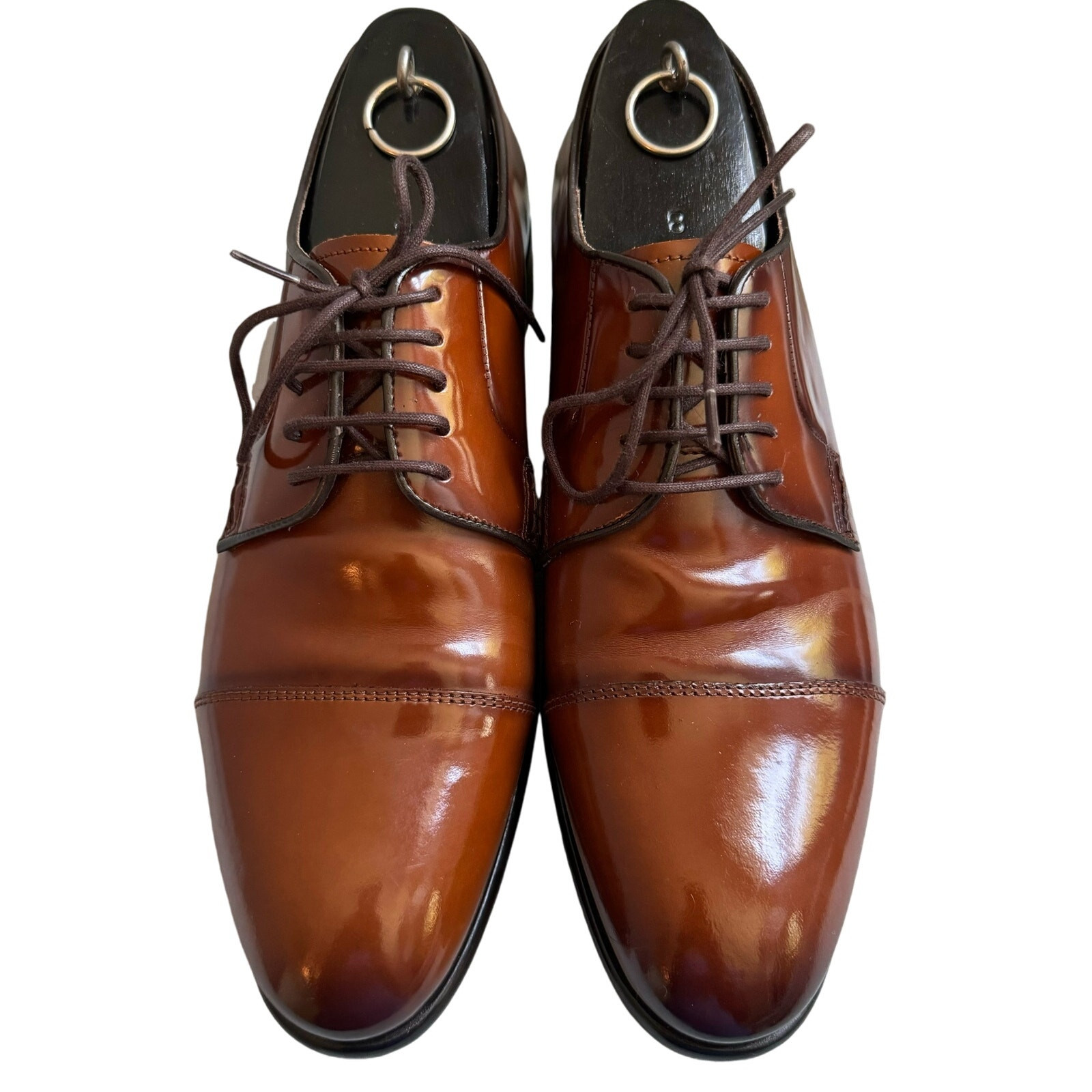 SAOLA Zara Cap Toes Oxford scarpe uomo cognac marrone uomo taglia 8 5