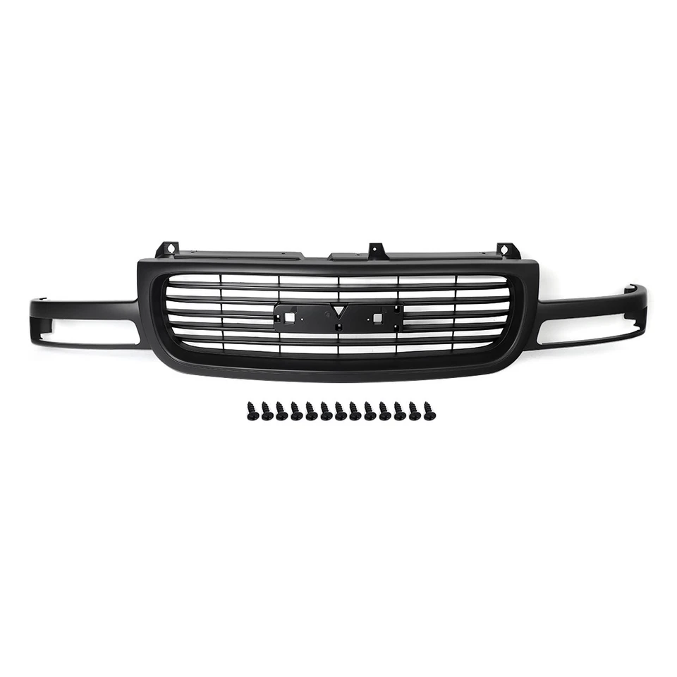 Matte Black Front Grille Fits Sierra Truck 1999-2002 2000-2006 Yukon 1500 2500 - Изображение 2 из 4