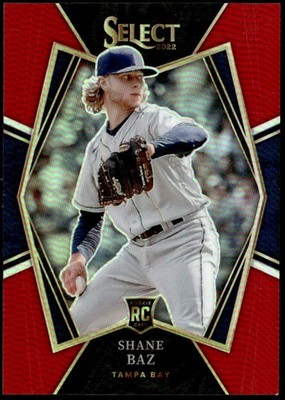 2022 Panini Select #107 Shane Baz Red #/199 Rookie