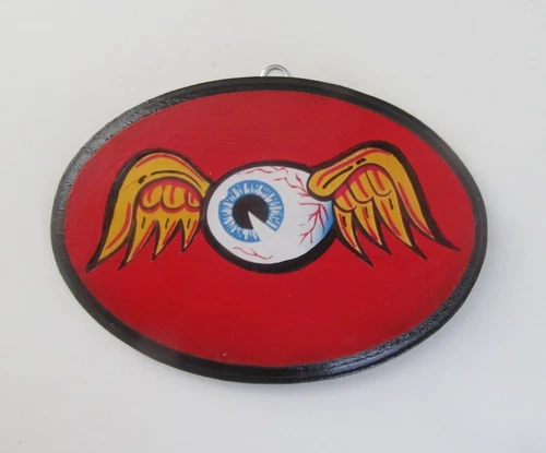 Flying Eyeball Wall Plaque | Rat Fink Kustom Kulture Lowbrow Weird-Oh's