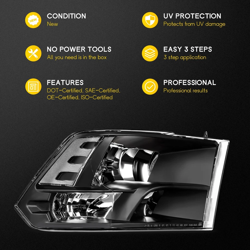 Juego de faros delanteros de repuesto para Ram 5500 2011 2012 2013-2018 6,7 L Foto 3 de 4