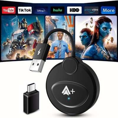 Wireless Android Auto Screen Mirroring Adapter for Car, Built-in YouTube TikT...
