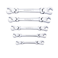 Gearwrench 5 Pc. Ratcheting Flex Head Flare Nut Wrench Set Sae - 89100
