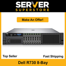 Dell PowerEdge R730 Server 2x E5-2620 V4 -16 Cores H730 256GB RAM 2x 600GB