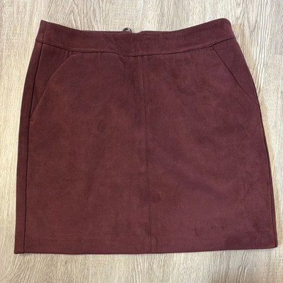 Vero Moda Damen Minirock kurz bordeaux mit Reißverschluss, Größe S