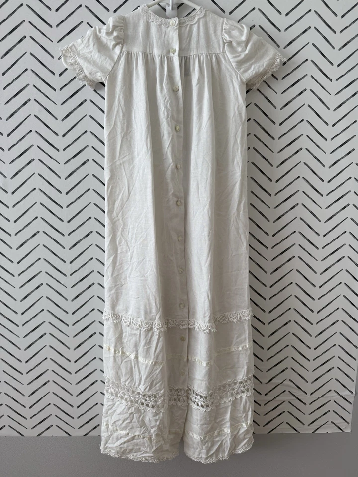 Vintage Jessica McClintock Victorian Style Baby Christening Baptism Gown 12M - Image 3 of 4
