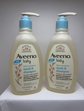 Aveeno Baby Daily Moisture Wash  Shampoo 12 fl oz 2 Pack MPN 30045733