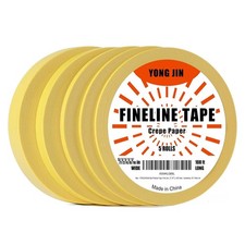 YONGJIN Multi-Size Pinstripe Tape, Fine Line Masking 1/16, 1/8, 1/4, 1/2, 5/7