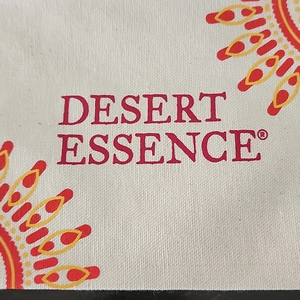 Bolso de Lona DESERT ESSENCE Cierre con Cremallera Maquillaje de Viaje Crema Naranja Amarillo Foto 2 de 4