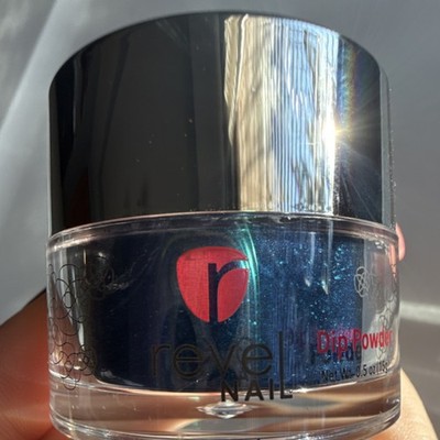 Revel Nail Dip Powder - MR2 Champion D466 - Blue Glitter  Slightly Used- 0.5 oz