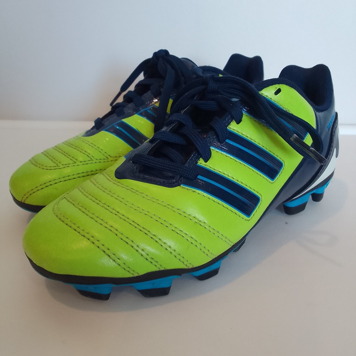 Adidas Predator AdiPower TRX Size 3 Youth Green Blue Soccer Cleats