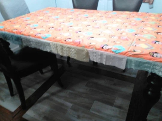 Handmade Alexander Henry Fabric Frida Kahlo Tablecloth with lace ribbon hem - Image 3 of 3