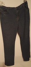 DG2 by Diane Gilman Jeans 22WT Superstretch w/ Pockets Blue Whiskered