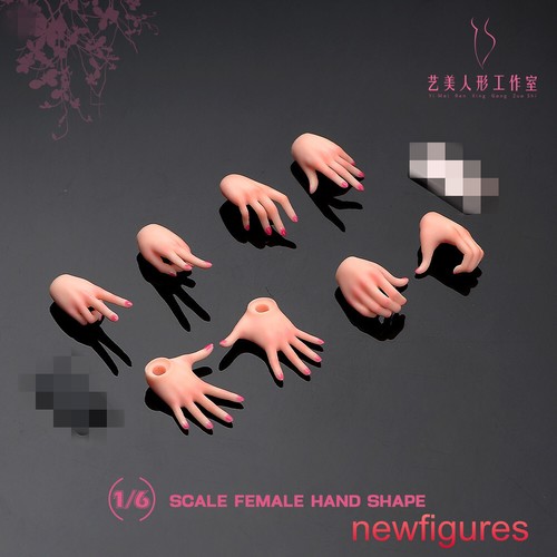 4 Pairs 1/6 Makup Plastic Hands Model Fit 12" Female PH TBL Action Figure Body - Picture 6 of 8