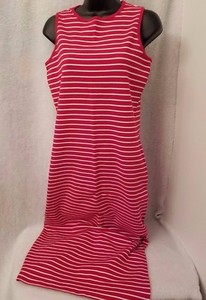 red and white striped sundress