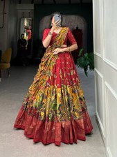 LAUNCH TUSSAR SILK STYLISH LEHENGA CHOLI WITH DUPATTA FOR WOMEN FESTIVAL WEAR