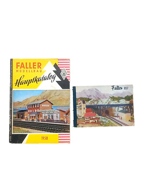 2 KATALOGE MODELLEISENBAHN FALLER CATALOG 1957 und 1958 Edition Germany