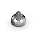 50-Pack of LARGE OPEN Hearing Aid Domes for Phonak - smokey color