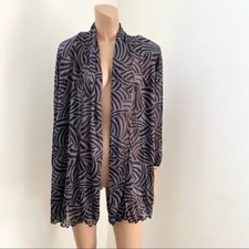 Oscar de la Renta Vintage Print Swim Cover Up M