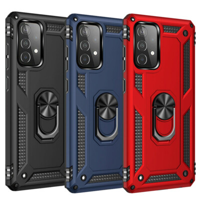 For Samsung Galaxy A72 A52 A51 5G Phone Case Armor Ring Holder Rugged Cover