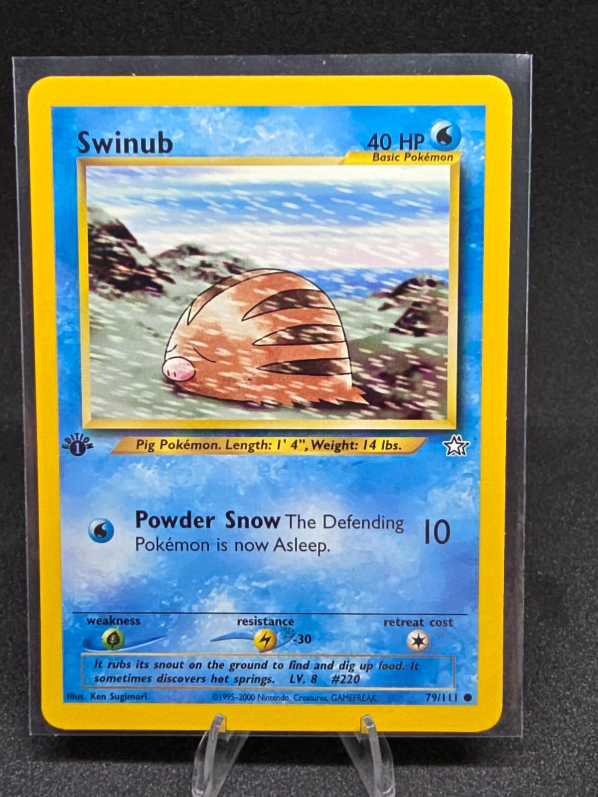 Pokemon TCG Swinub 79/111 Neo Genesis Vintage 1st Edition Common NM