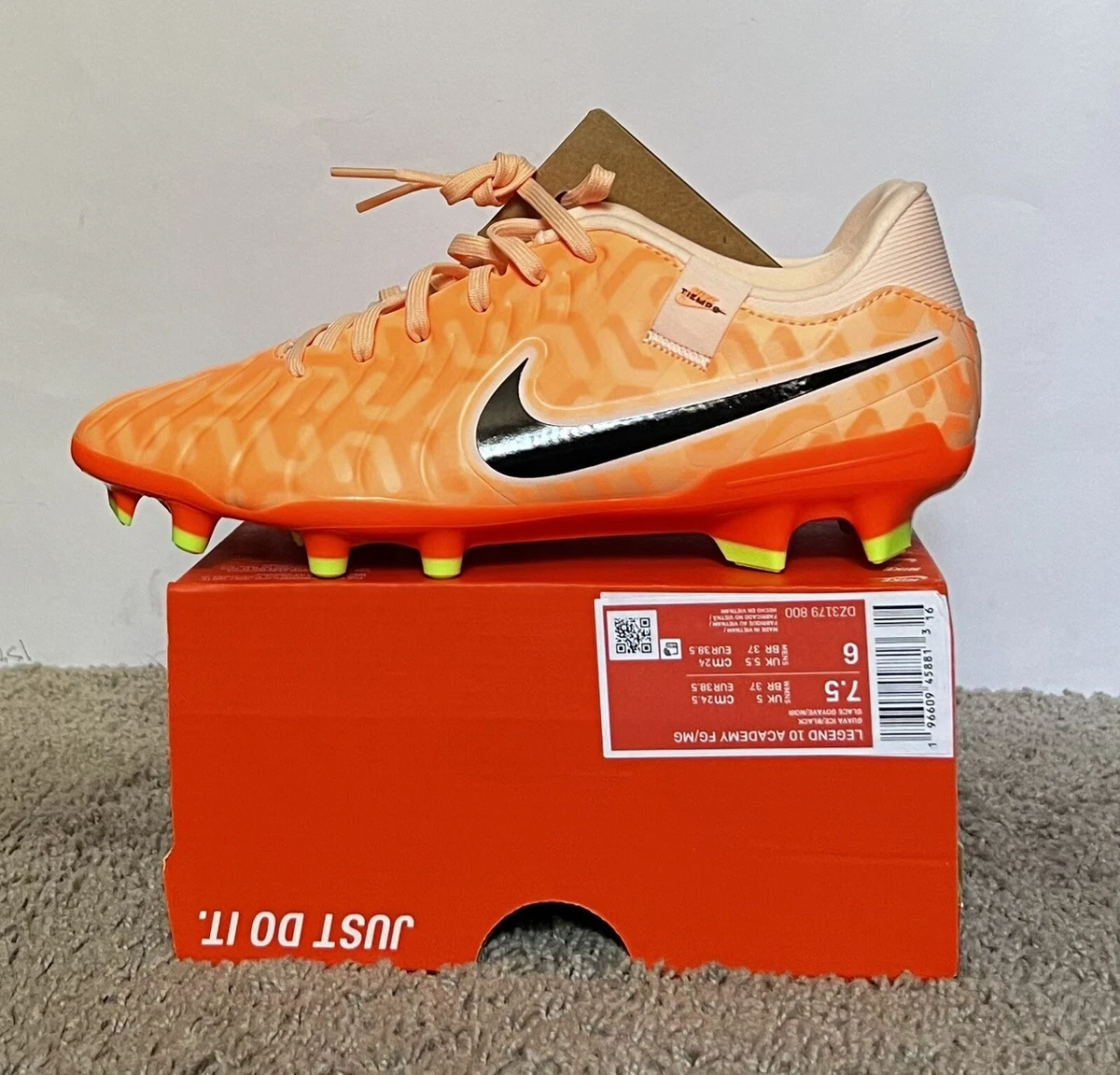 Size 6M 7.5W Nike Tiempo Legend 10 Academy FG MG Guava Ice
