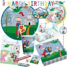 RITTER + PRINZESSIN - Geschirr Deko Mitgebsel Kindergeburtstag Kinder Party Set