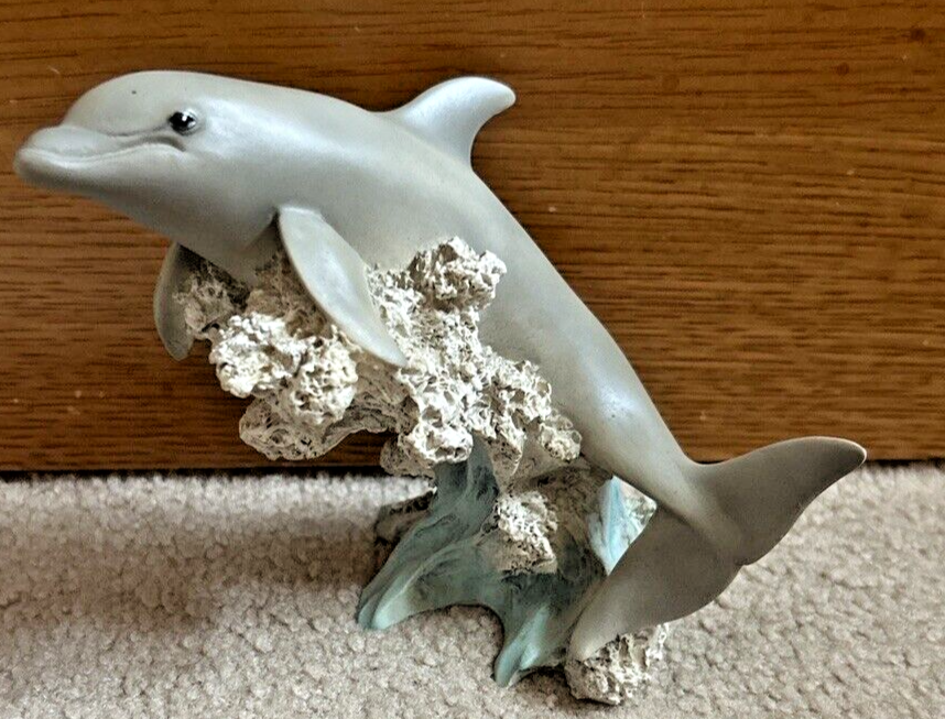 Castagna Mini Animal Resin Figurines #420 Dolphin,  Made in Italy Signed