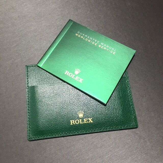 Original Vintage Rolex Booklet Manual Papers Holder Green Leather