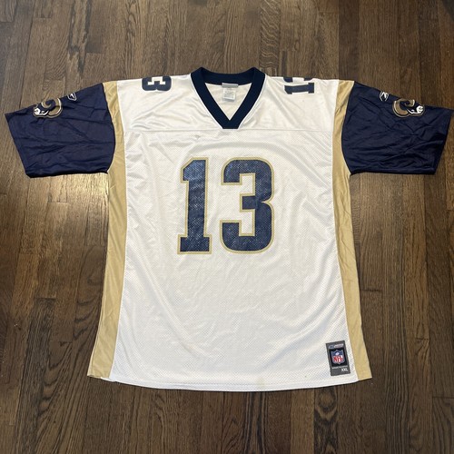 Rams Jersey 2XL Kurt Warner Mens Reebok White - Picture 3 of 13