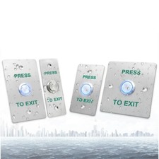 LED Stainless Steel Panel Door Release Push Exit Button  Access Controller System