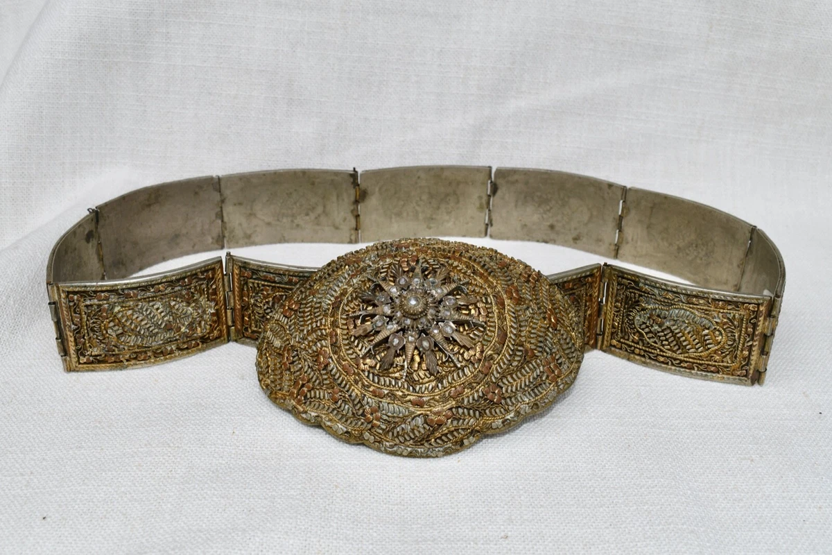 Malay Peranakan Straits Chinese Nyonya Antique Gilt Silver