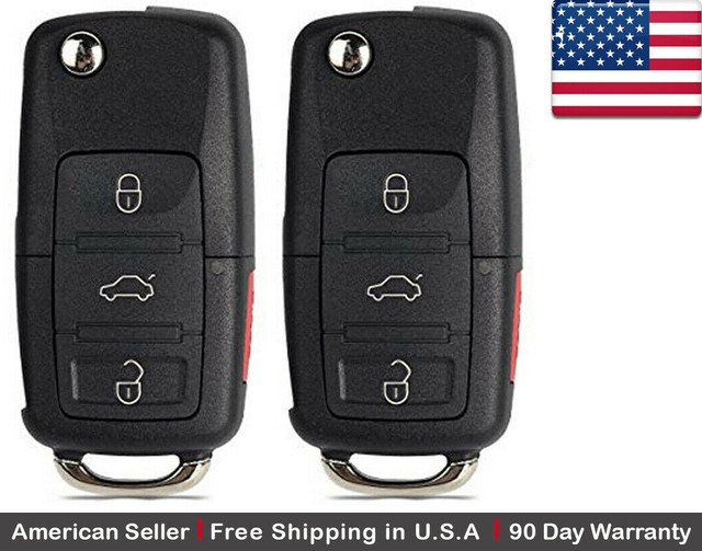 2 New Replacement Remote Key Fob 3 Button For Volkswagen Beetle Read