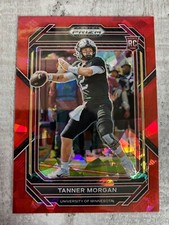 Tanner Morgan 2023 Panini Prizm Draft Picks Red Ice  #113 Steelers Rookie 🏈✨