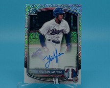 2025 Bowman Chrome YOLFRAN CASTILLO  Mega Mojo Refractor Auto BMA-YC Rangers