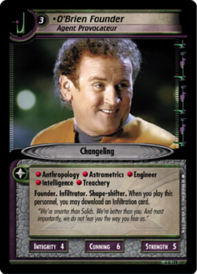 Star Trek 2E: O'Brien Founder, Agent Provocateur [Ungraded] Necessary Evil STCCG