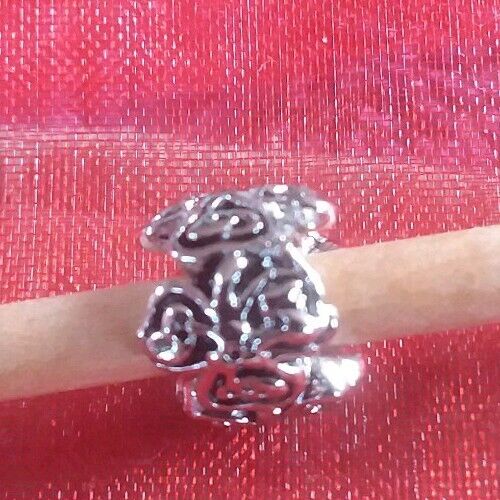 NEW! RARE 3 leaf clover Silver Charm Bead fits EUROPEAN MAJOR BRANDS LOT PU003 - Picture 1 of 1