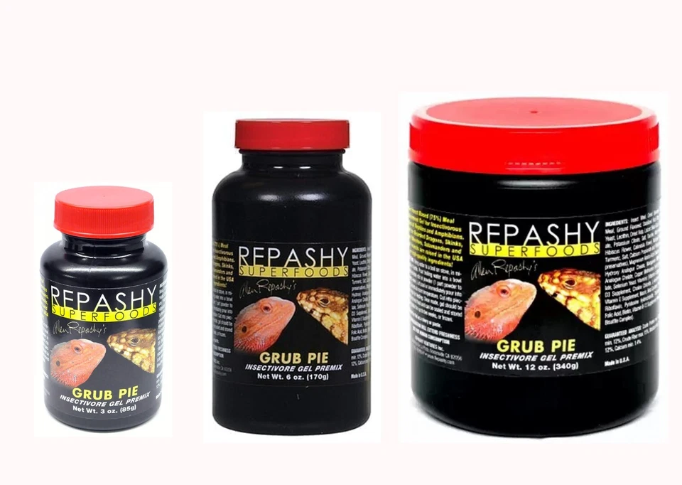 Repashy Superfoods Grub Pie Reptile Diet Complete Food Insectivore - All Sizes