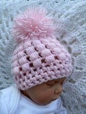 Brand new hand made crochet baby hat. early baby, newborn, 0-3 months, 3-6...