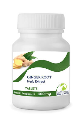 GINGER ROOT Herb Extract 1000 Mg 30/60/90/120/180/250 Tablets Pills