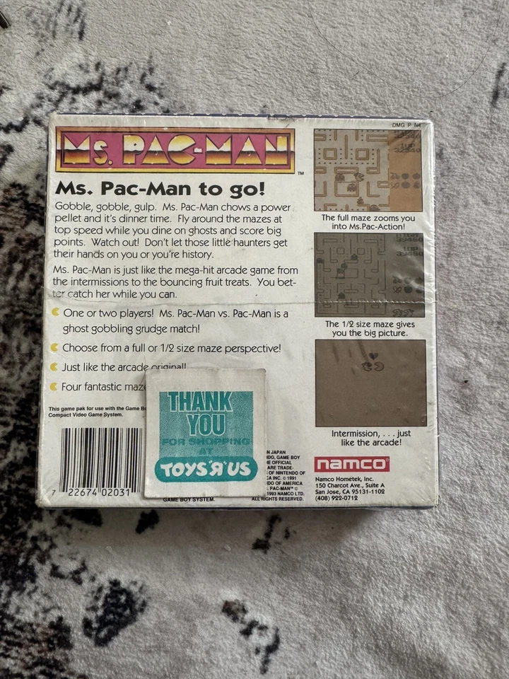 Ms. Pac-Man (Nintendo Gameboy, 1993) Namco, Sealed - Image 2 of 4