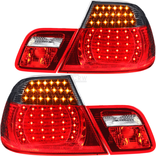 L E D Rückleuchten Set 4-Teilig 3er für BMW E46 Coupe Bj. 99-03 rot schwarz