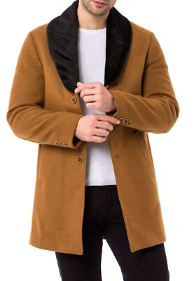 Redbridge Herren Trenchcoat Mantel lange Jacke Business-Jacke