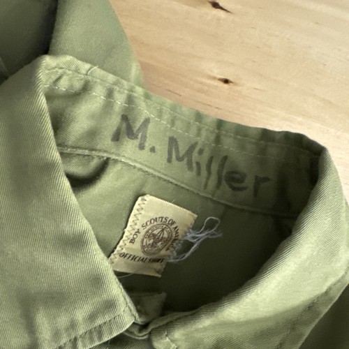Boy Scouts Shirt Boys Uniform Boys Medium Long Sleeve Vintage Green Damaged - Picture 15 of 15