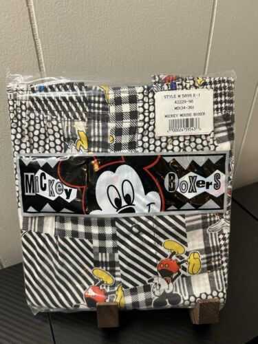 1980er-90er DISNEY MICKEY MOUSE Herren Boxershorts Größe M Vintage Unterwäsche Made USA
