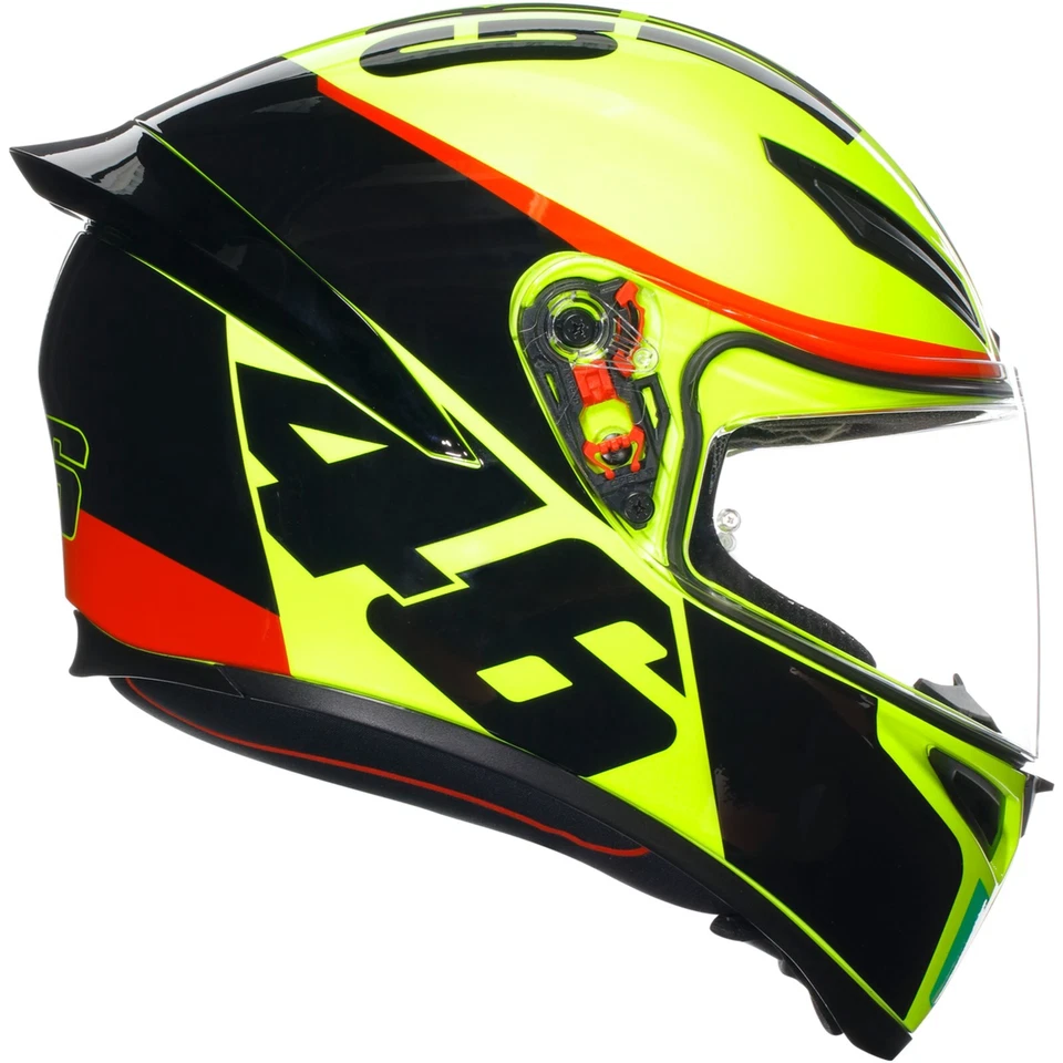 AGV Motorcycle Helmet K1 S Grace Valve VR46 - Sport Racing Integral with Spoiler - Image 3 of 4
