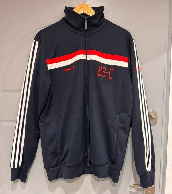 Rare Adidas 83-C Jacket Navy Blue J. Mano Track Top Logo