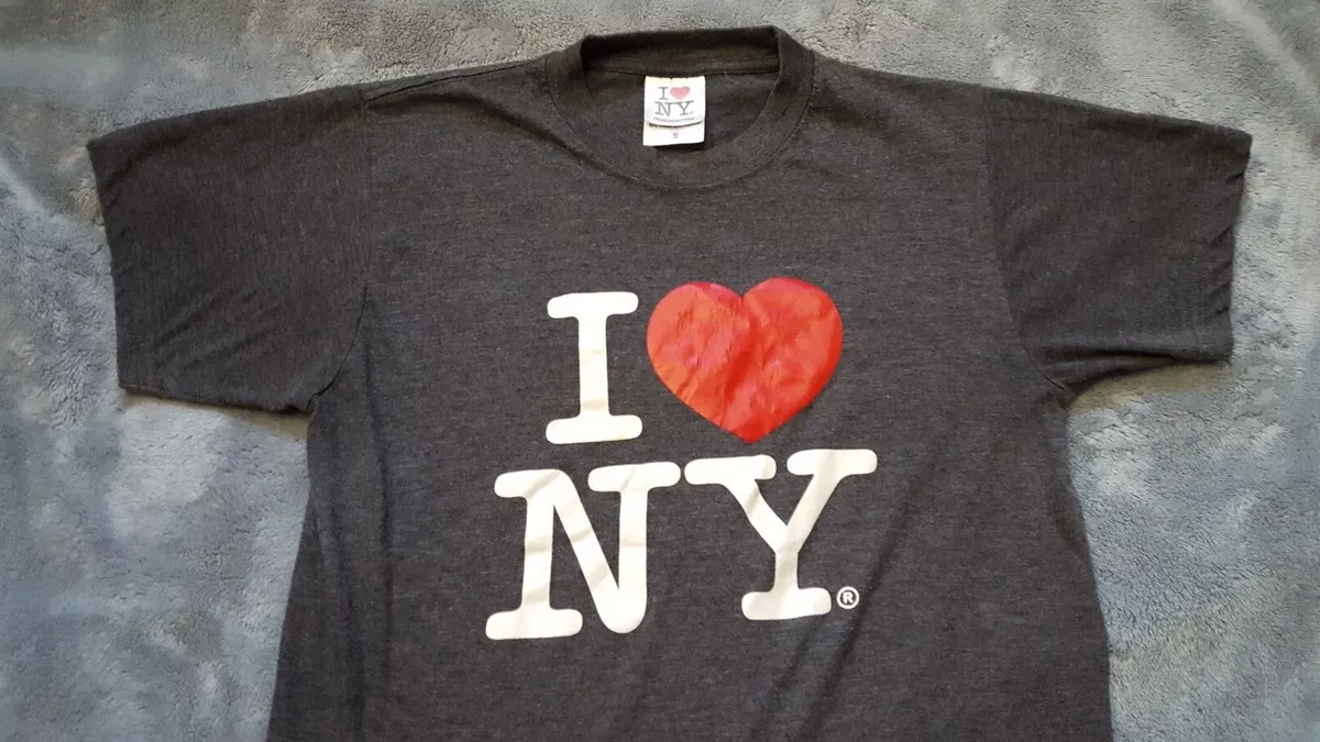 I Love NY T Shirt Size Small Vtg Gray I Heart New York Tee Rafia Brand Official