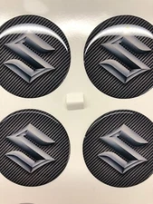 4 X All Sizes Silicone Sticker Suzuki For Wheel Center Hub caps Epoxy Emblem